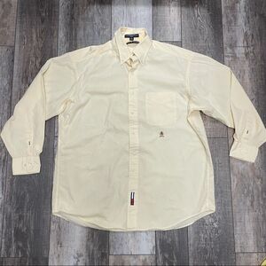 Vintage Tommy Hilfiger Long Sleeve Yellow Buttondown Shirt Neck 16 Sleeve 32/33